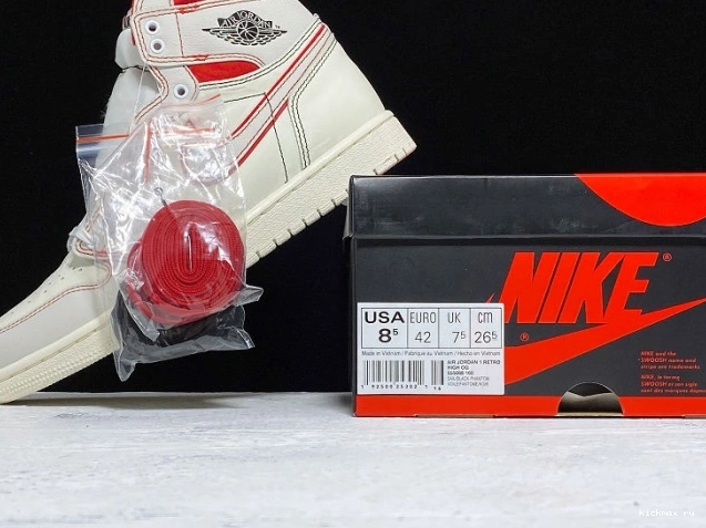 Rep MAX 555088-160 Red High Gym OG Retro 1 Air 